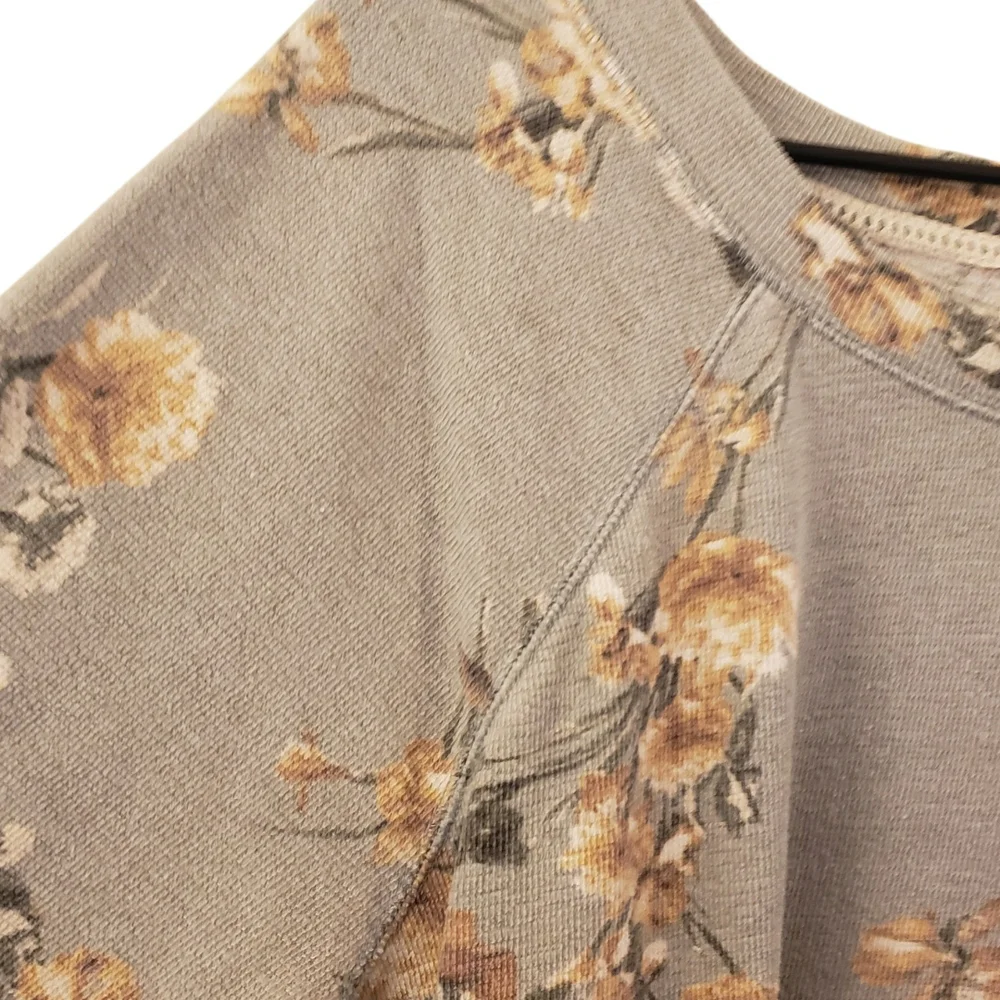 Maurices Floral Print Gray Sweatshirt - Picture 3 of 3